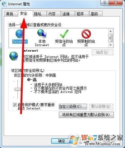 Win7如何設(shè)置可信任站點(diǎn)？