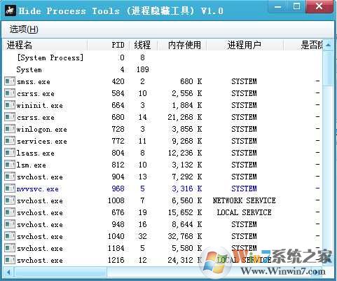 進程隱藏工具|Hide Process Tools V1.2中文綠色版