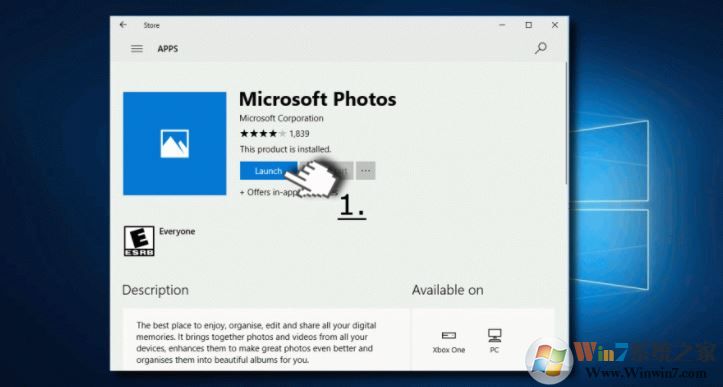 從Windows Store下載照片應用程序