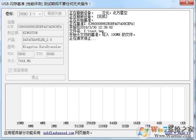 U盤性能測試工具USB Flash Benchmark V3.2中文綠色版