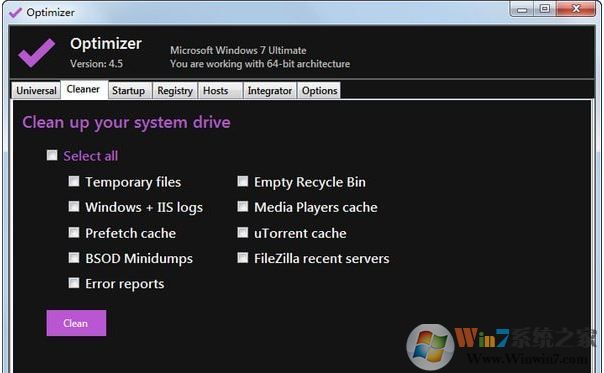 系統(tǒng)優(yōu)化軟件Optimizer v4.7（清理系統(tǒng)垃圾、注冊表殘留）