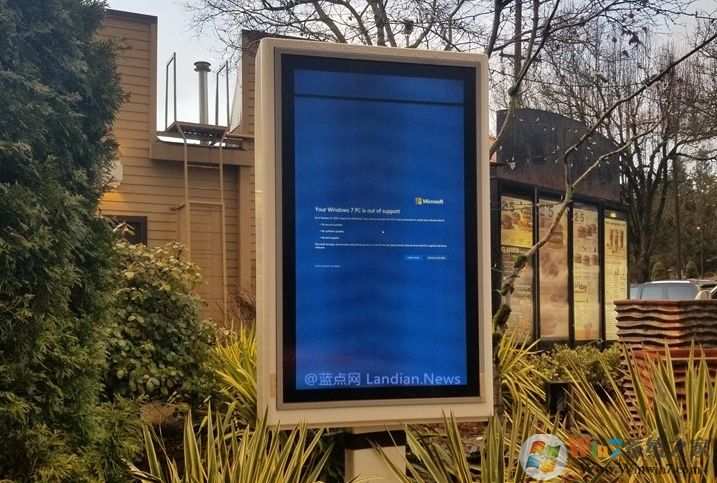 當(dāng)Win7系統(tǒng)結(jié)束支持,ATM機(jī)罷工、廣告牌藍(lán)屏景象紛紛出現(xiàn)