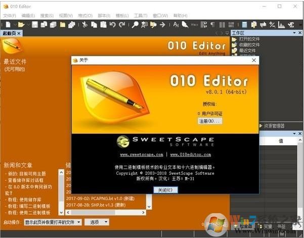 010Editor編輯器破解版|010Editor中文綠色版 v11.0漢化版