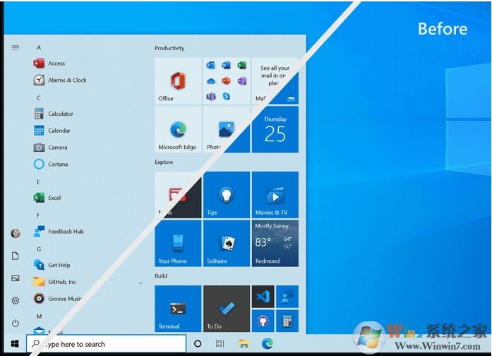 Win10新版開始菜單發(fā)布:刪除動(dòng)態(tài)磁貼換成主題感知磁貼