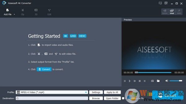 Aiseesoft 4K Converter(4k視頻轉換軟件)綠色版