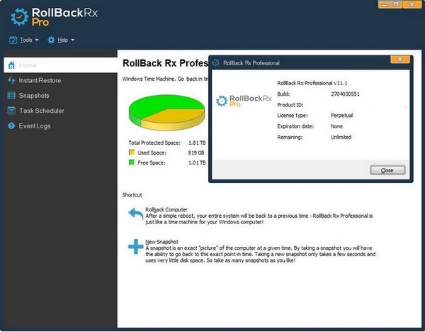 恢復還原軟件(Rollback Rx Pro)破解版