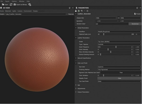 C4D皮革紋理材質球下載_Poliigon Leather Generator(C4D皮革紋理生成插件)