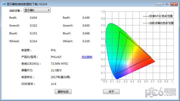 顯示器色域檢測下載|顯示器色域檢測軟件 V2.0.0免費版