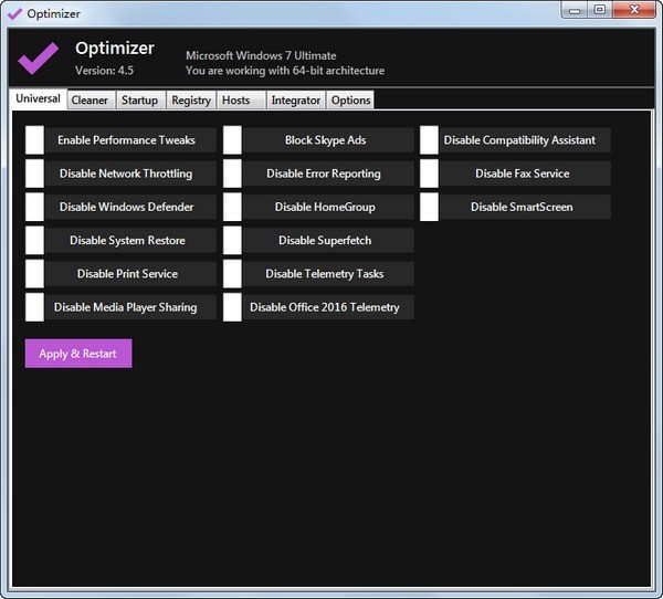 Optimizer下載|Optimizer(系統(tǒng)優(yōu)化清理工具) V4.8官方版