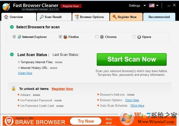 Fast Browser Cleaner瀏覽器清理工具 V2.1.1.1