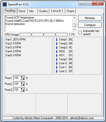 SpeedFan風扇檢測工具 v4.52綠色中文版