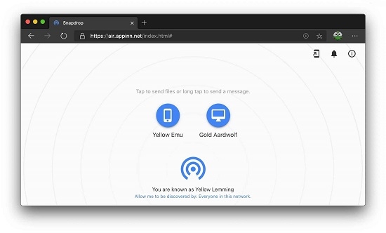 Snapdrop跨平臺文件傳輸神器 v1.6免費(fèi)版