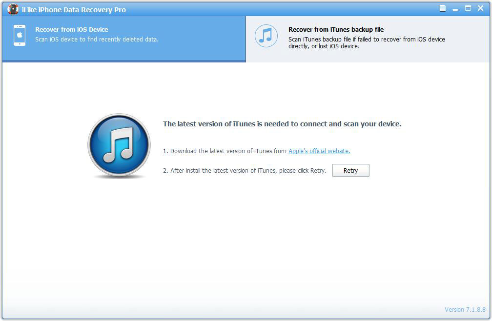 iLike iPhone Data Recovery Pro蘋果手機(jī)數(shù)據(jù)恢復(fù) v7.5免費(fèi)版