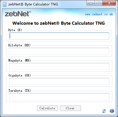 Byte Calculator(字節(jié)單位換算器) v5.0.1.2綠色版