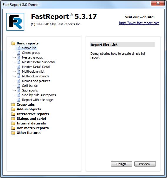 FastReport(報表控件) 5.3.17多國語言版