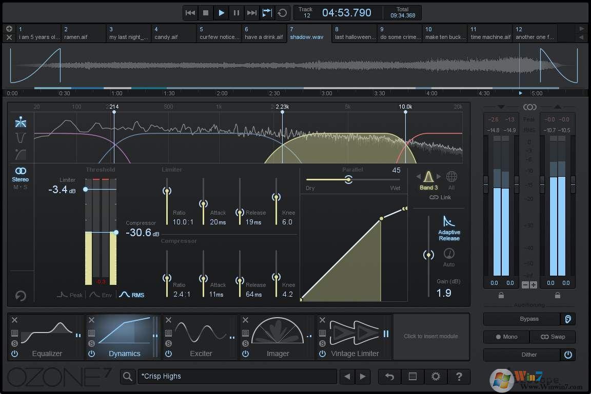 iZotope Ozone 7(臭氧7母帶處理器) V7.0特別版