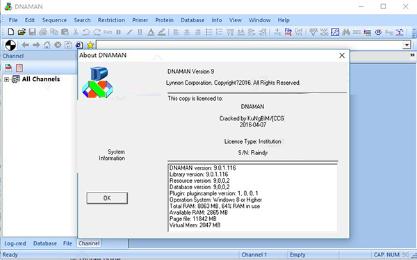 DnaMan 9(多功能綜合序列分析軟件) V9.0特別版