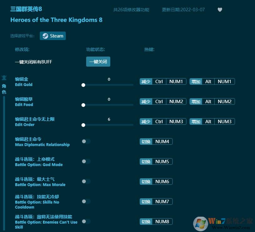 三國群英傳8二十六項修改器