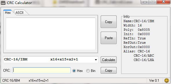 CRC在線計(jì)算器(CRC Calculator) V0.1免費(fèi)中文版