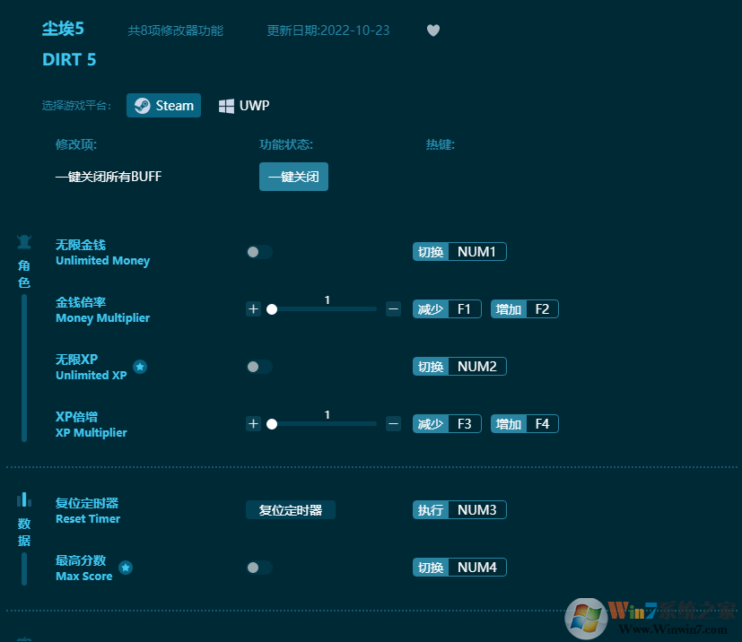 塵埃5八項(xiàng)修改器