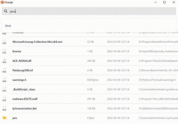 Orange(跨平臺文件搜索軟件) v0.0.5官方PC版