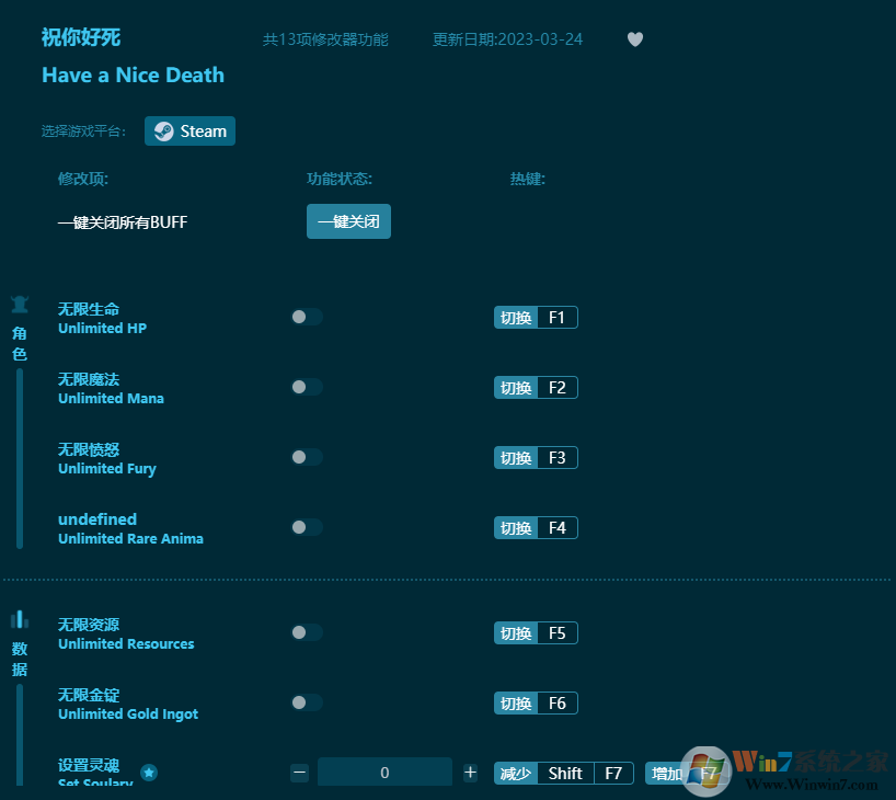 祝你好死十三項(xiàng)修改器 v2023最新版