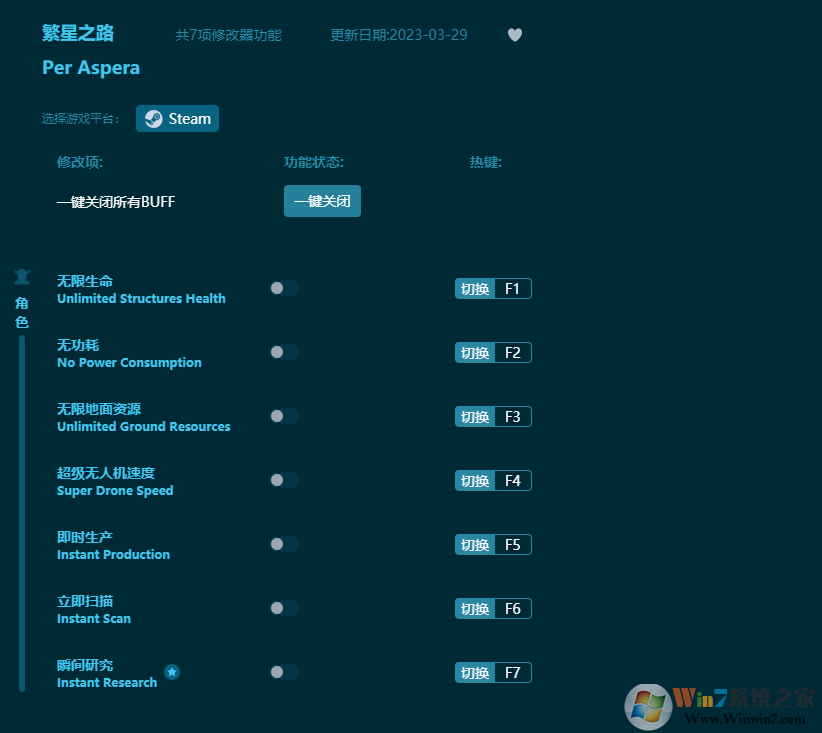 繁星之路七項修改器 v2023最新版