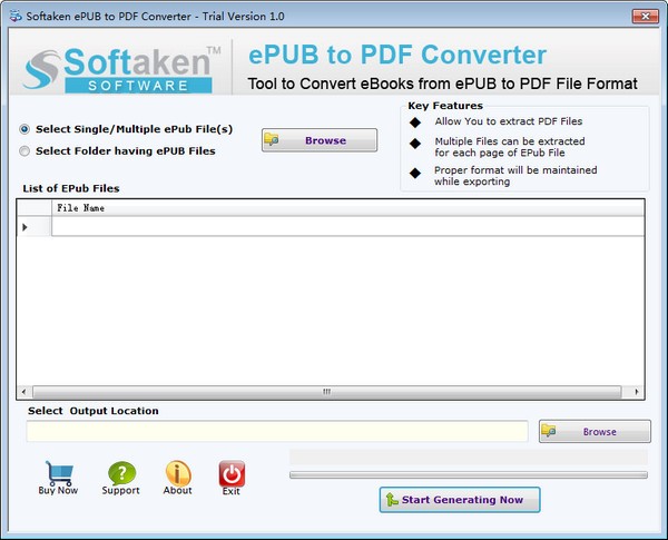 Softaken ePUB to PDF Converter(epub無損轉pdf) V1.0官方版