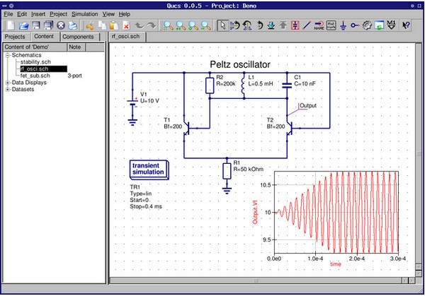 Qucs電子電路模擬器 V0.025中文版