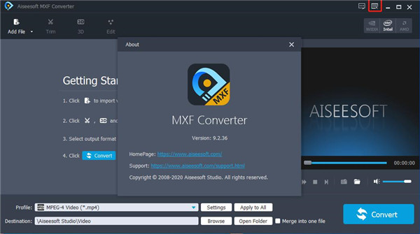 Aiseesoft MXF Converter中文版